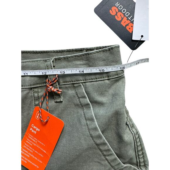 BASS OUTDOOR Women's High-Rise Canvas Cargo Pants NWT LICHEN GREEN SIZE 4 - Picture 10 of 11